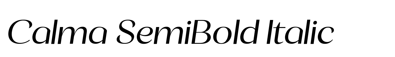 Calma SemiBold Italic